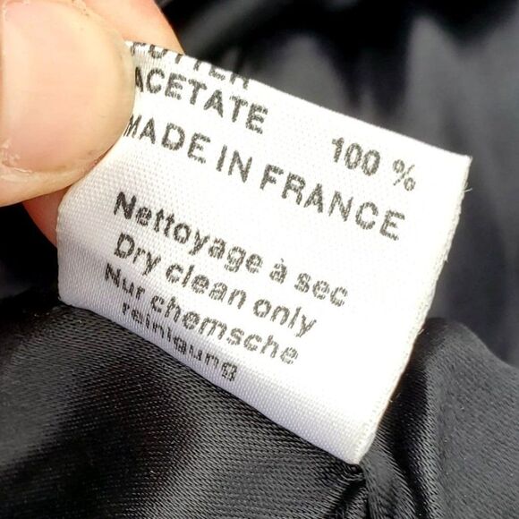 Vintage 80s Jitrois Black Lambskin Leather Military Jacket S Peplum - Picture 12 of 16